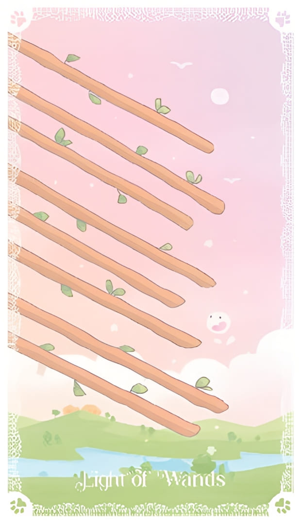 Eight of Wands — Kittycorn Tarot