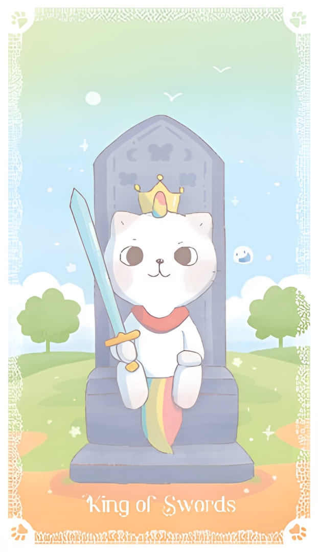 King of Swords — Kittycorn Tarot