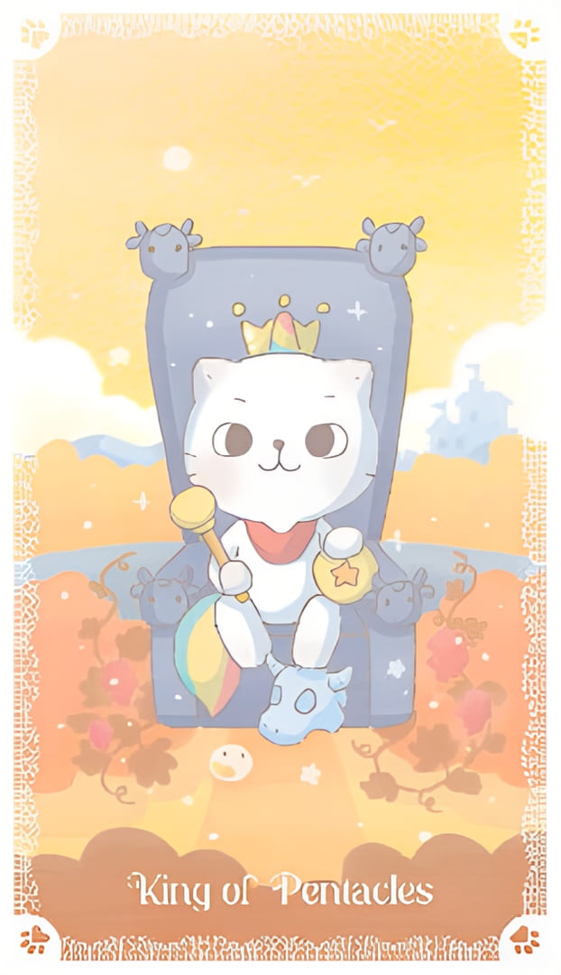 King of Pentacles — Kittycorn Tarot
