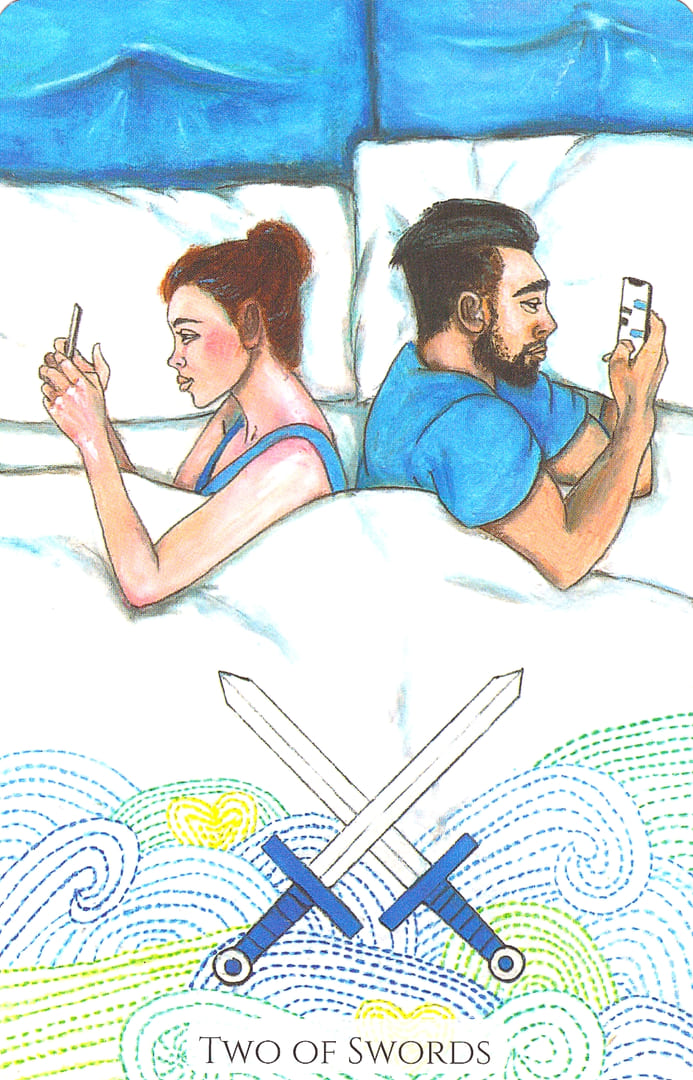 Two of Swords — Modern Love Tarot