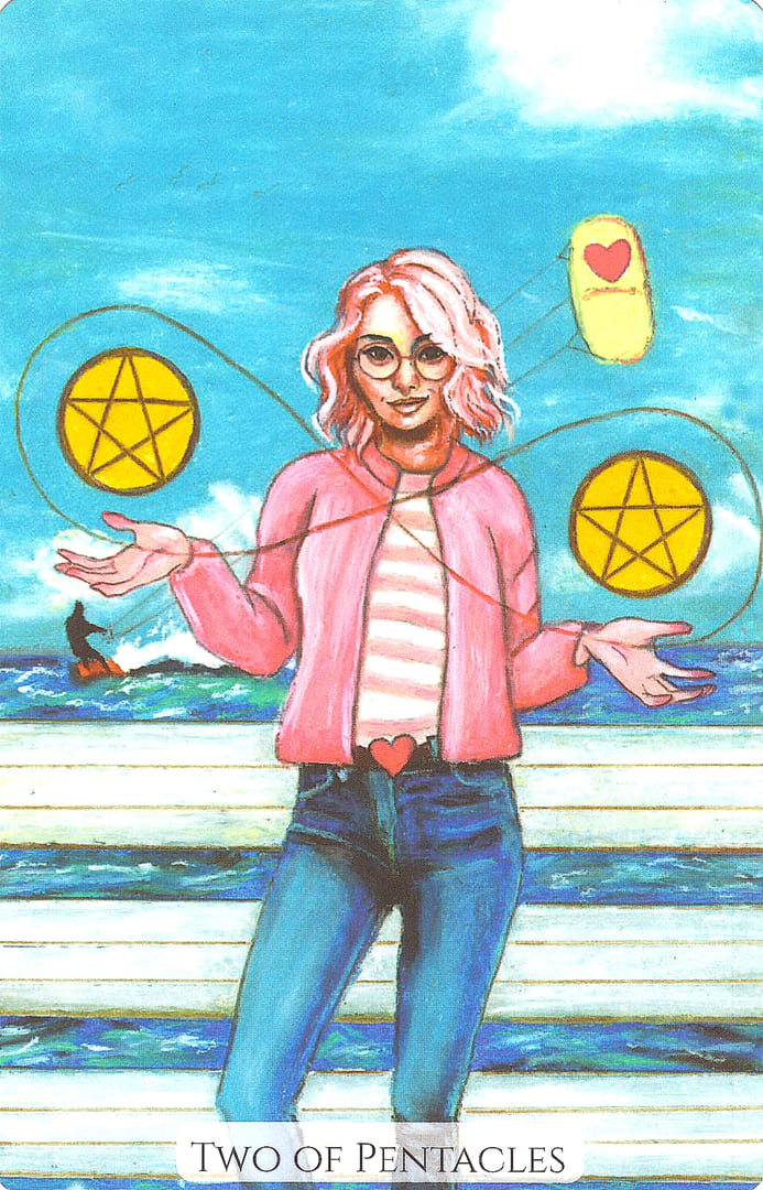 Dos de Oros — Modern Love Tarot