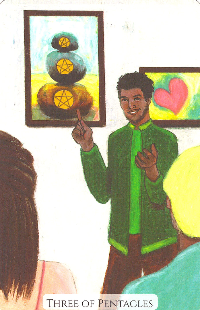 Tres de Oros — Modern Love Tarot