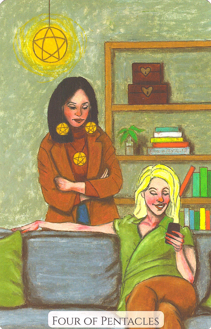 Four of Pentacles — Modern Love Tarot