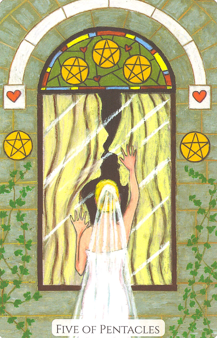 Five of Pentacles — Modern Love Tarot