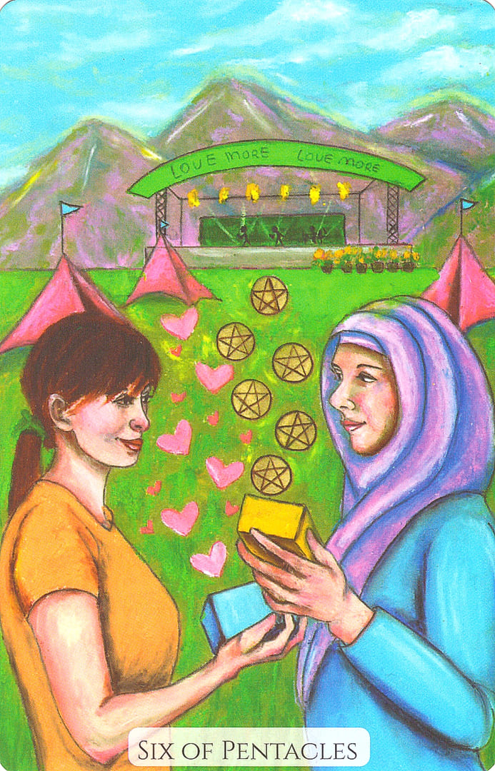 Six of Pentacles — Modern Love Tarot