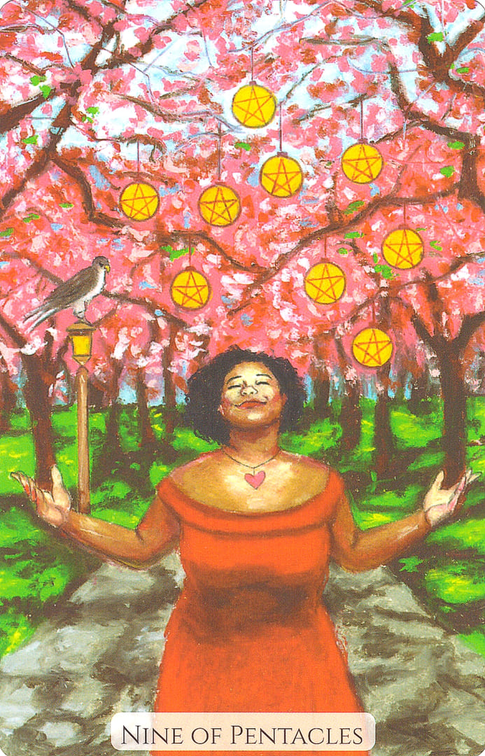 Nine of Pentacles — Modern Love Tarot