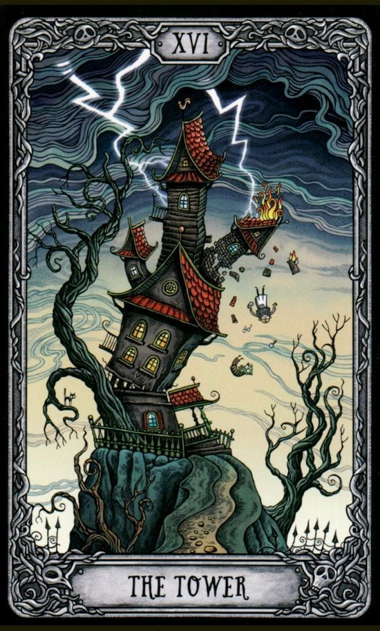 The Tower — Dark Mansion Tarot