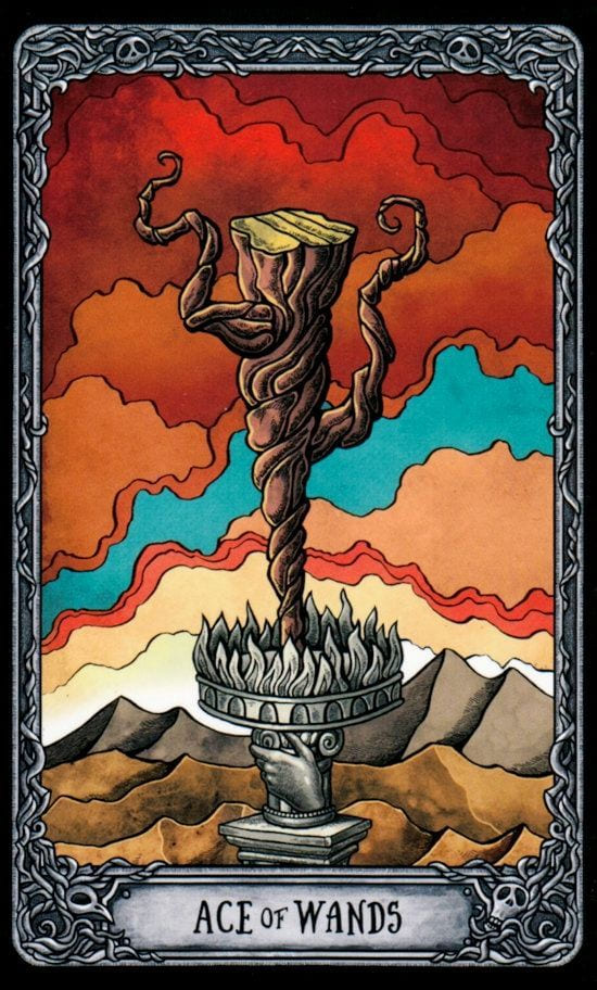 Ace of Wands — Dark Mansion Tarot