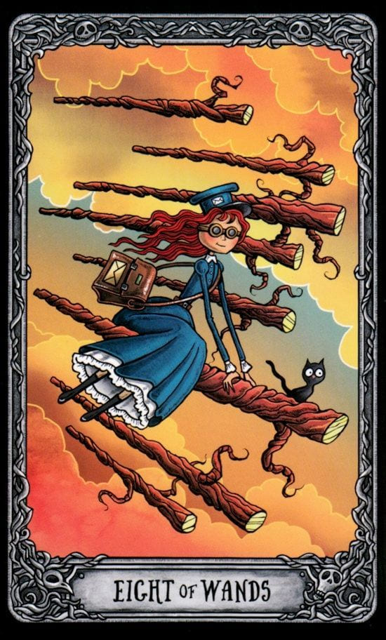 Eight of Wands — Dark Mansion Tarot