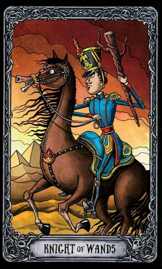 Knight of Wands — Dark Mansion Tarot