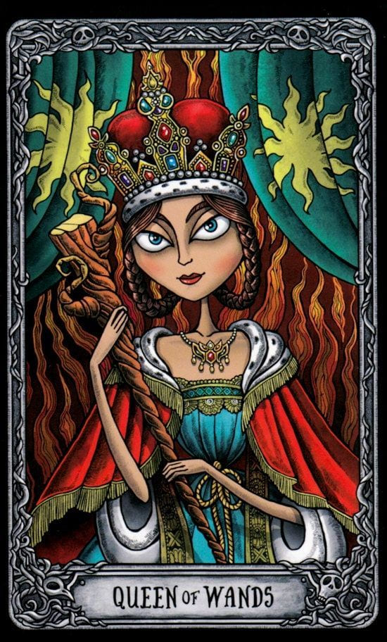 Queen of Wands — Dark Mansion Tarot