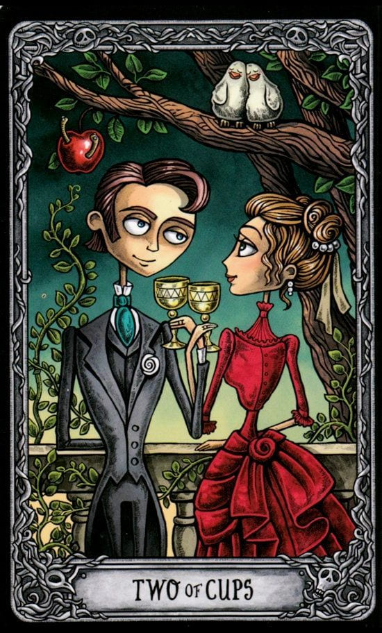 Dos de Copas — Dark Mansion Tarot