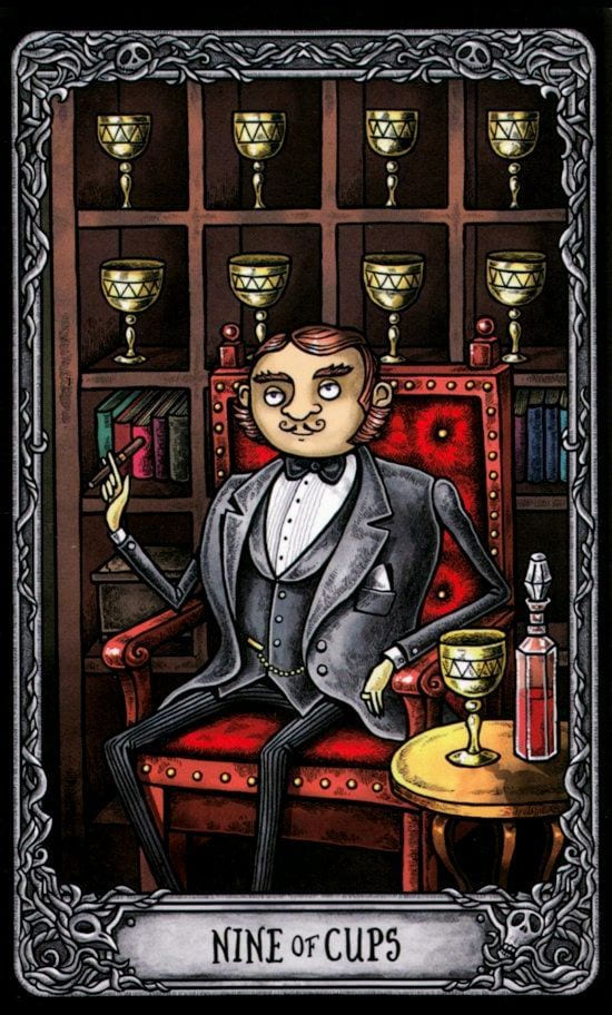 Nine of Cups — Dark Mansion Tarot