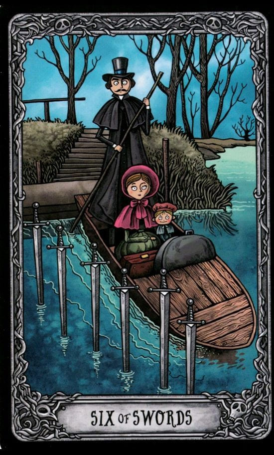 Six of Swords — Dark Mansion Tarot