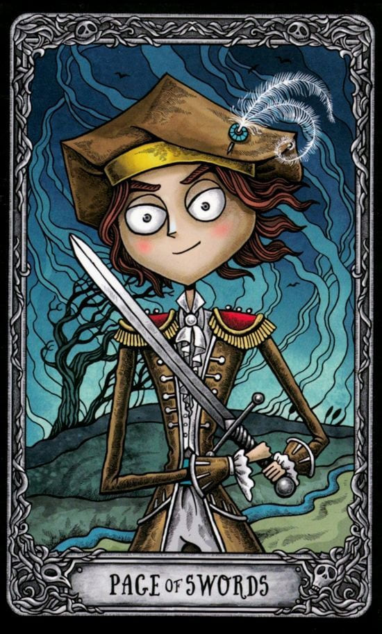 Page of Swords — Dark Mansion Tarot