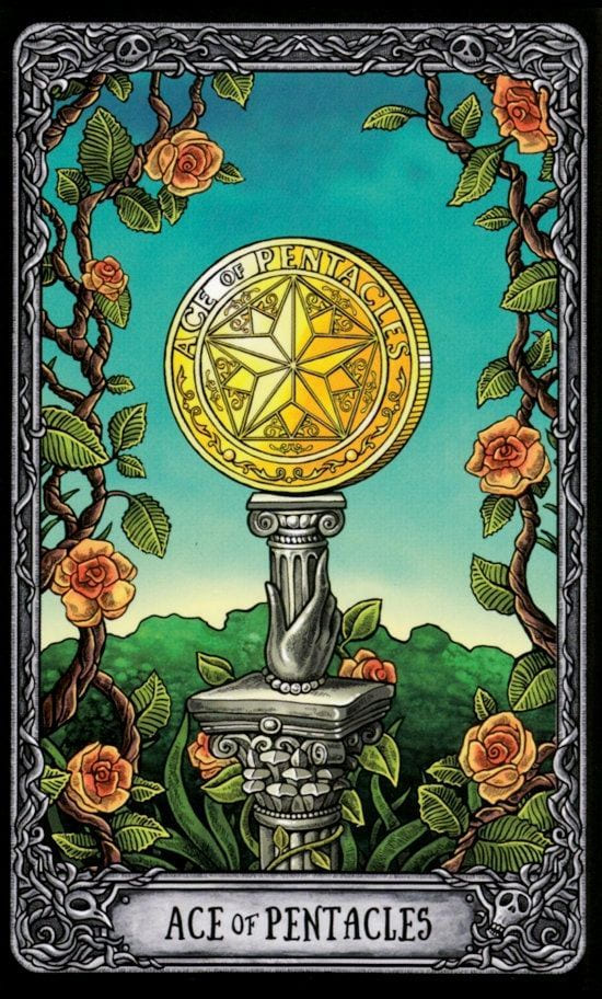 Ace of Pentacles — Dark Mansion Tarot