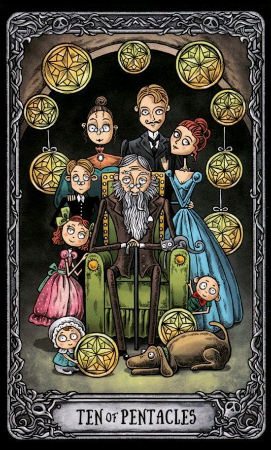 Ten of Pentacles — Dark Mansion Tarot