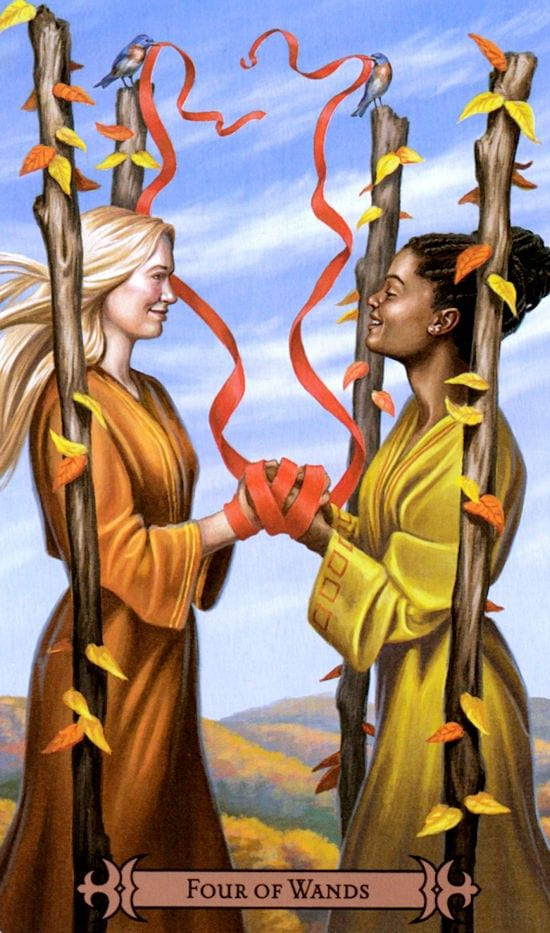 Four of Wands — Modern Spellcaster's Tarot