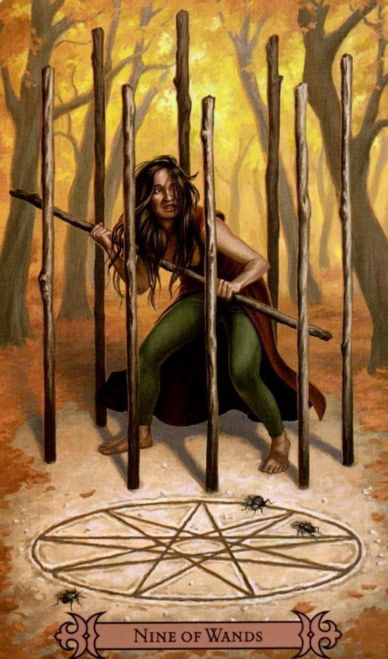 Nine of Wands — Modern Spellcaster's Tarot