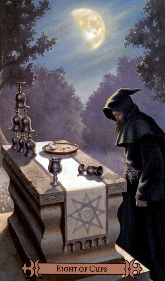 Ocho de Copas — Modern Spellcaster's Tarot
