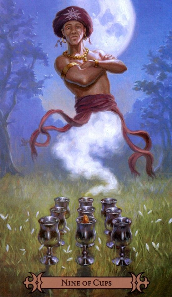 Nueve de Copas — Modern Spellcaster's Tarot