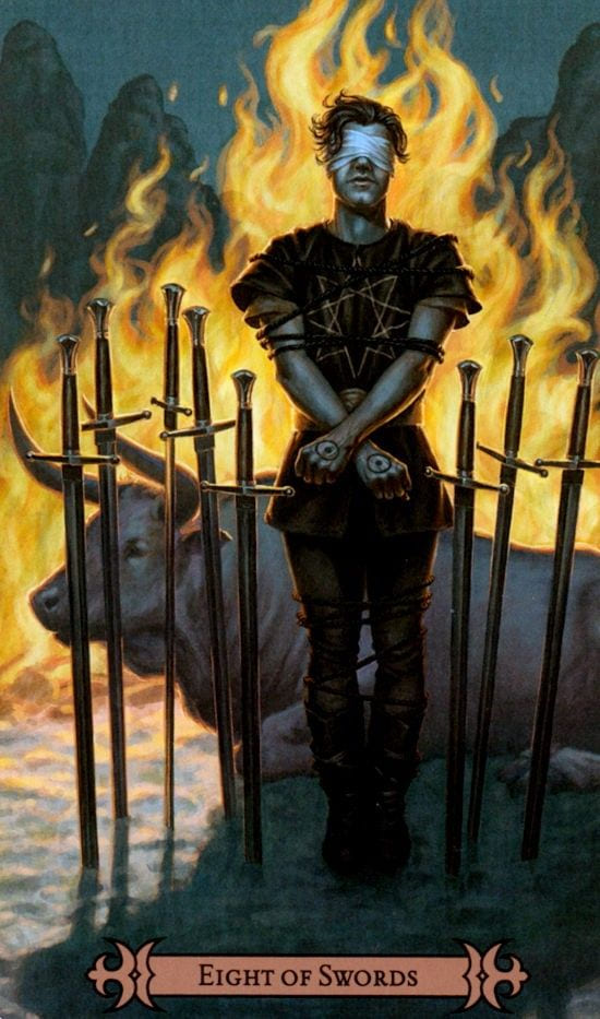 Ocho de Espadas — Modern Spellcaster's Tarot