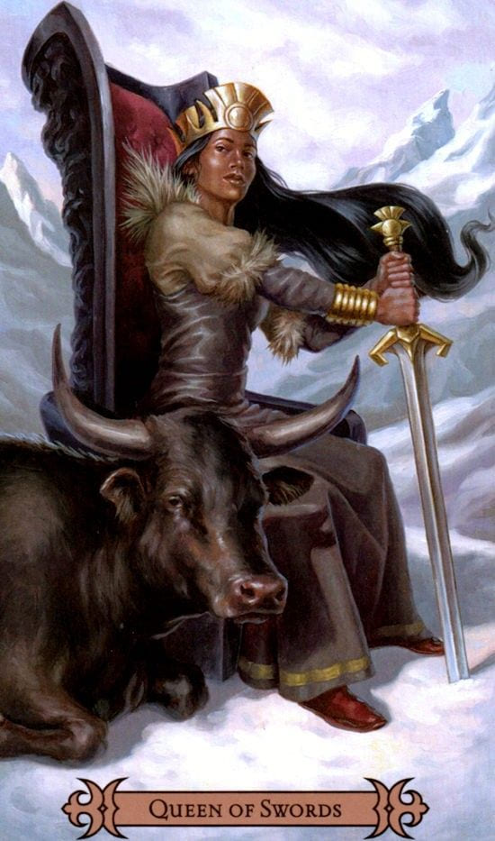 Reina de Espadas — Modern Spellcaster's Tarot