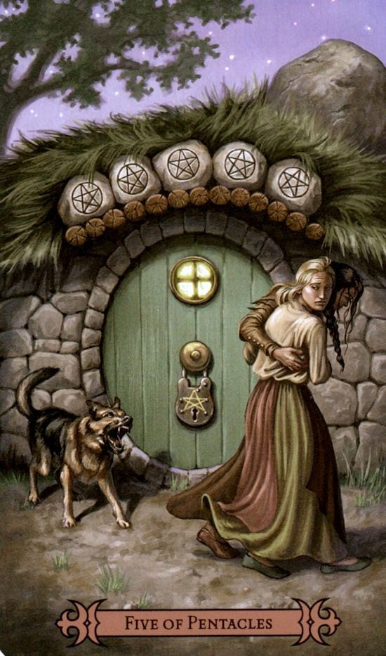Five of Pentacles — Modern Spellcaster's Tarot