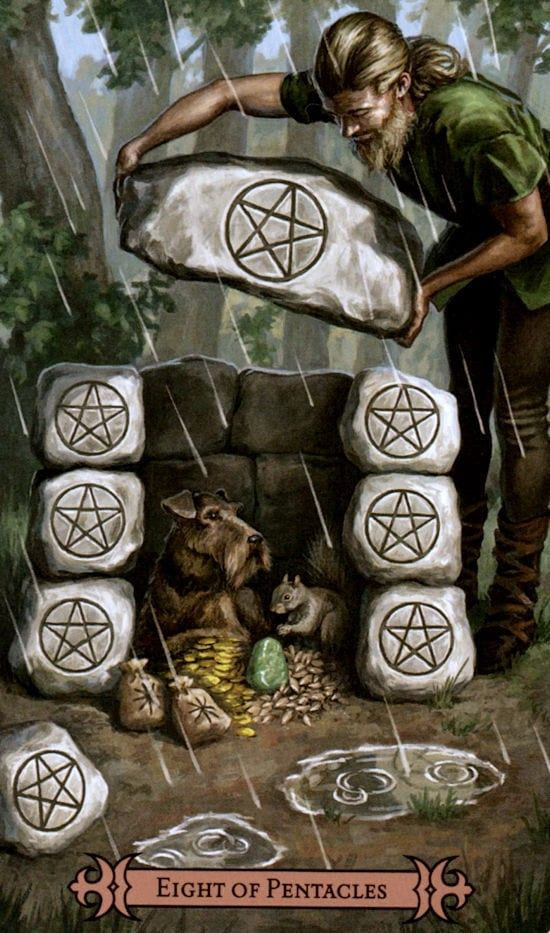 Eight of Pentacles — Modern Spellcaster's Tarot