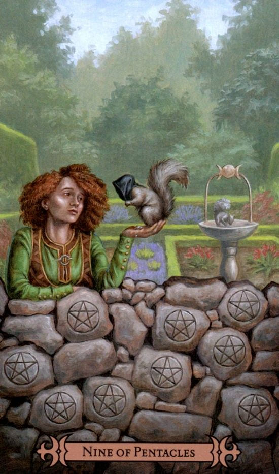 Nine of Pentacles — Modern Spellcaster's Tarot