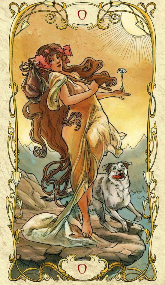The Fool — Tarot Mucha