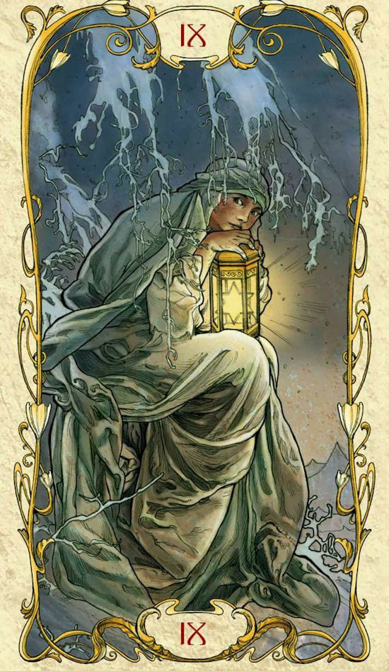 The Hermit — Tarot Mucha