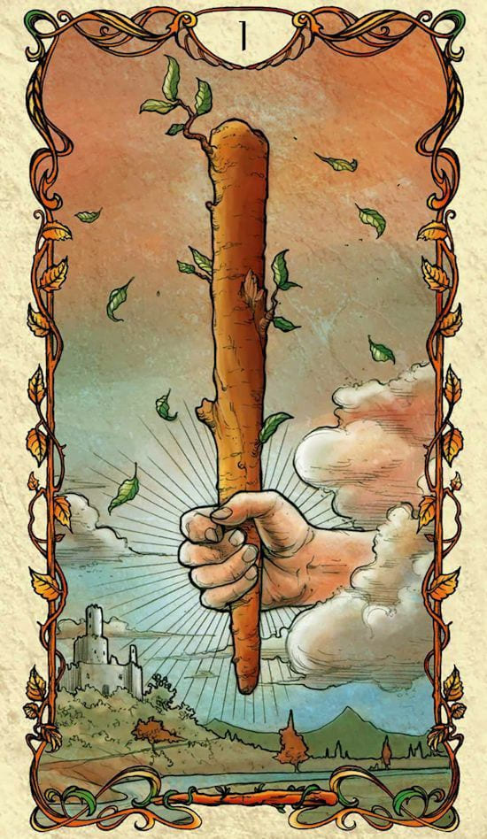 Ace of Wands — Tarot Mucha