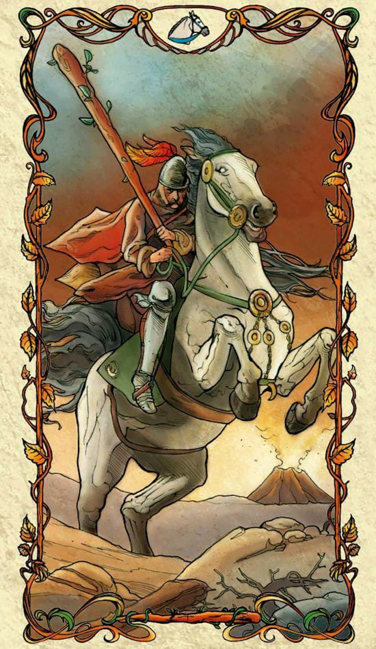 Knight of Wands — Tarot Mucha