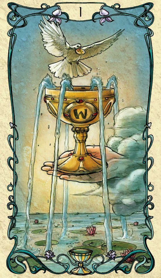 Ace of Cups — Tarot Mucha