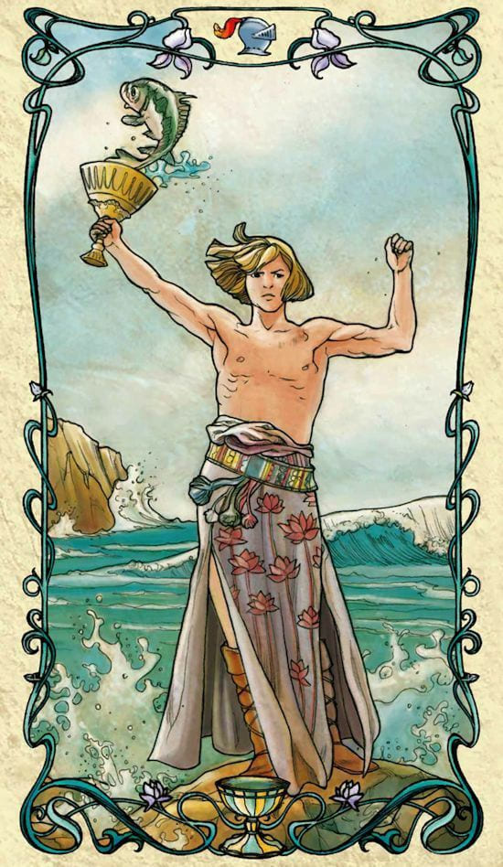 Page of Cups — Tarot Mucha