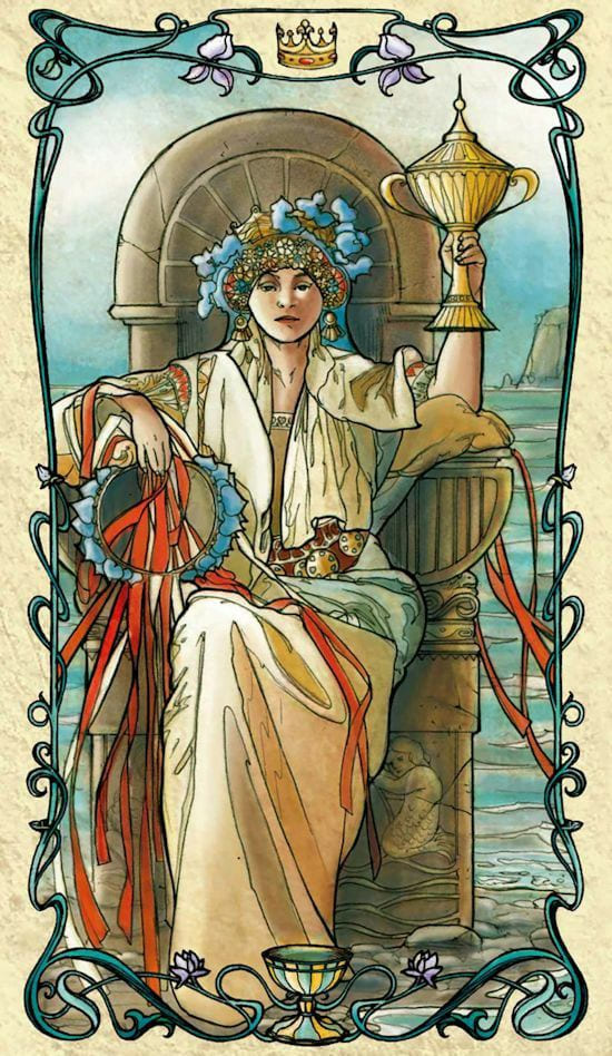 Queen of Cups — Tarot Mucha