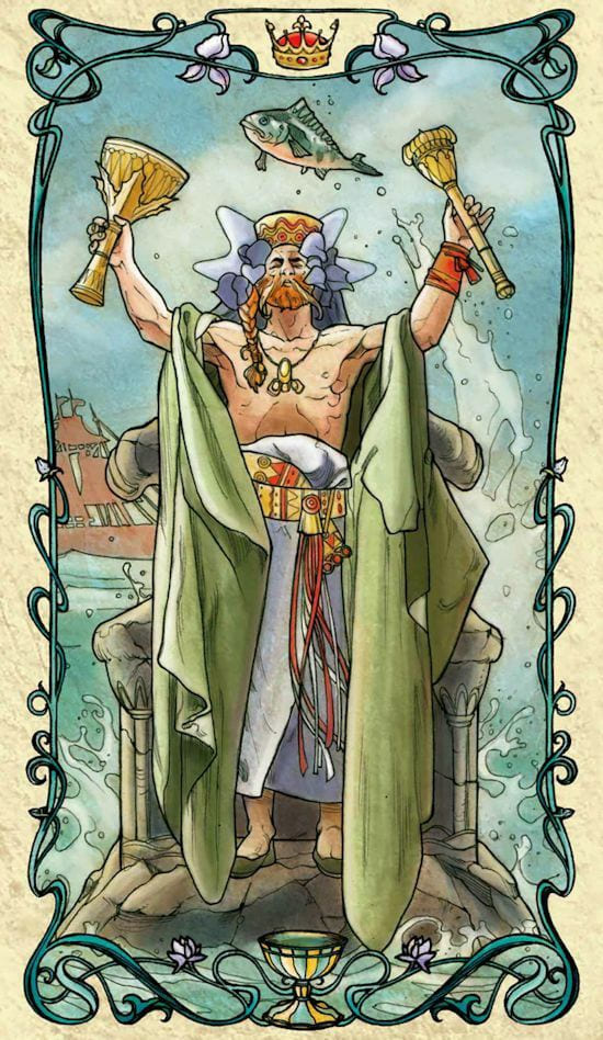 King of Cups — Tarot Mucha