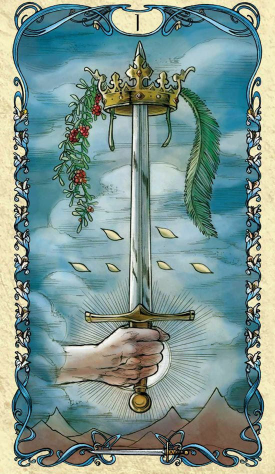 Ace of Swords — Tarot Mucha
