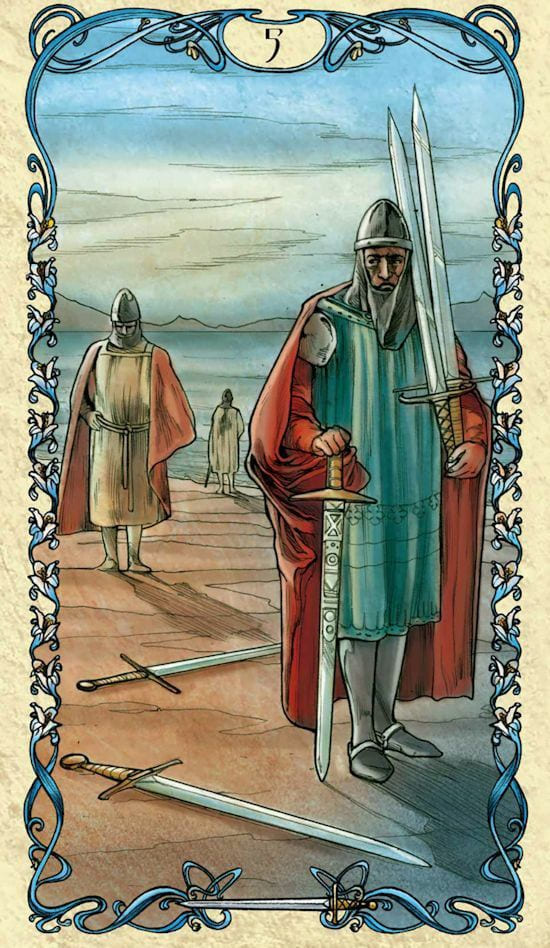 Five of Swords — Tarot Mucha