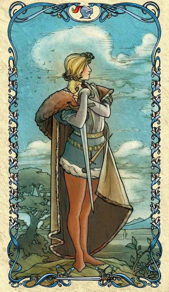 Page of Swords — Tarot Mucha