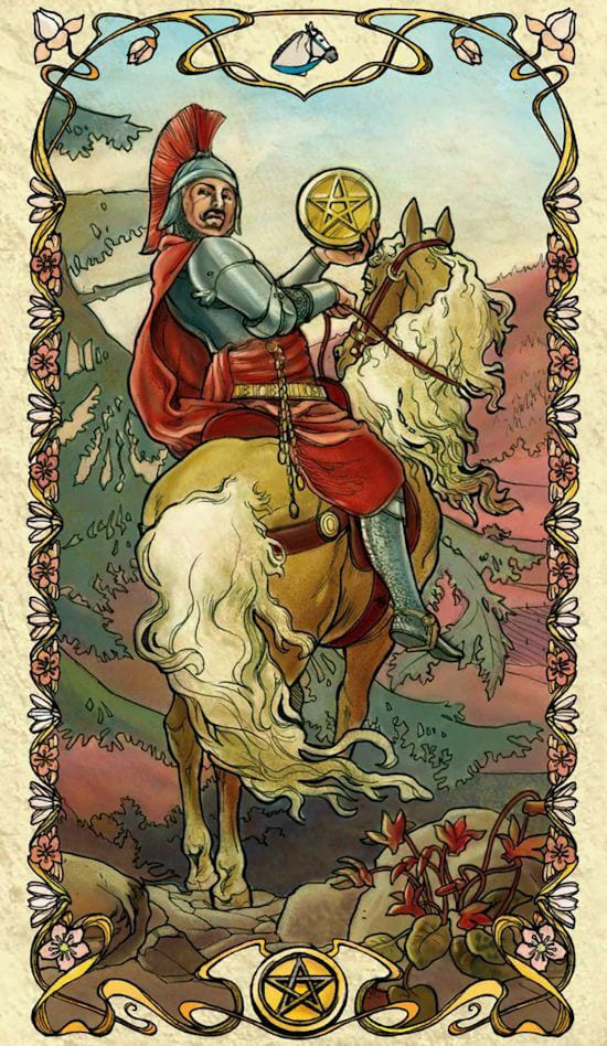 Knight of Pentacles — Tarot Mucha