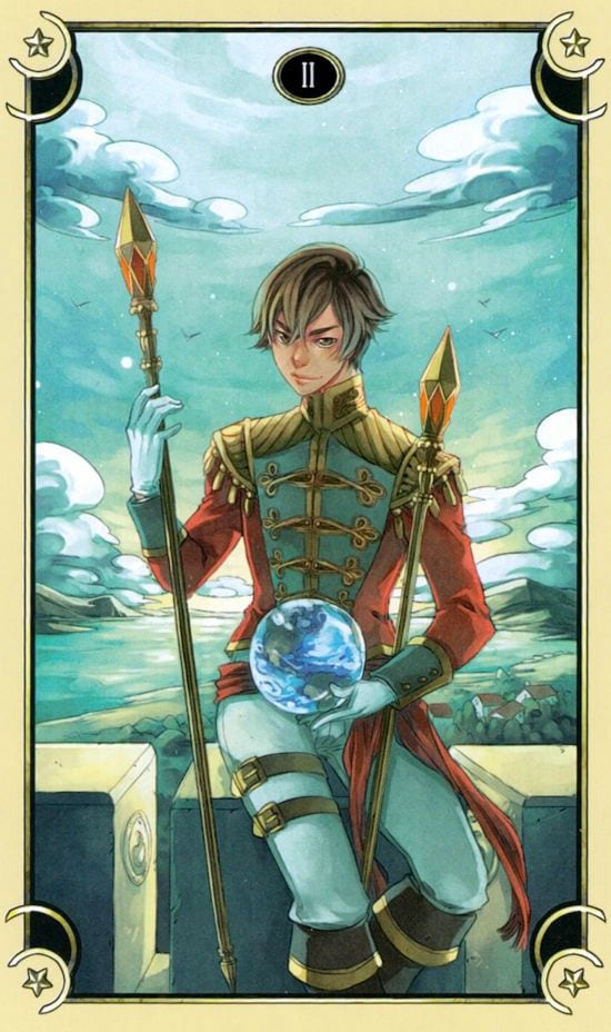 Two of Wands — Mystical Manga Tarot