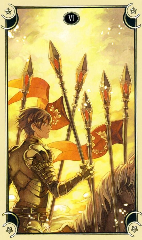 Six of Wands — Mystical Manga Tarot