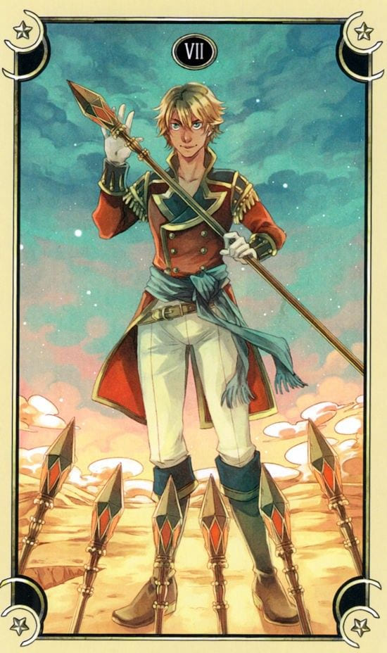 Seven of Wands — Mystical Manga Tarot