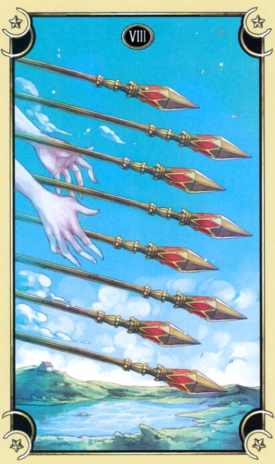 Eight of Wands — Mystical Manga Tarot