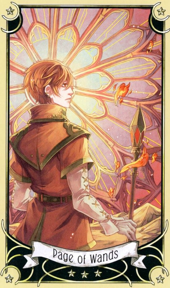 Page of Wands — Mystical Manga Tarot