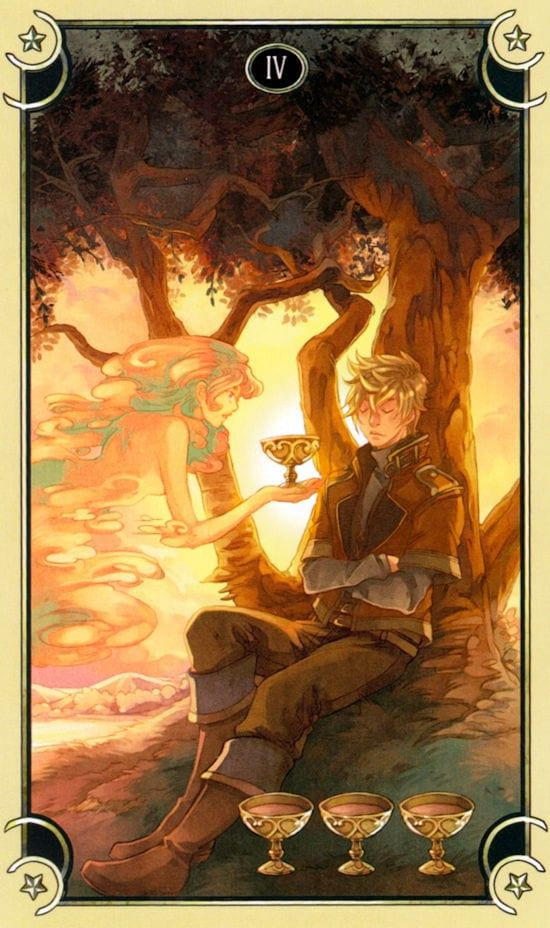 Four of Cups — Mystical Manga Tarot