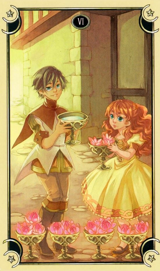 Six of Cups — Mystical Manga Tarot
