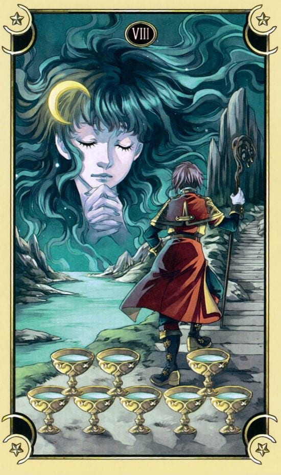 Eight of Cups — Mystical Manga Tarot